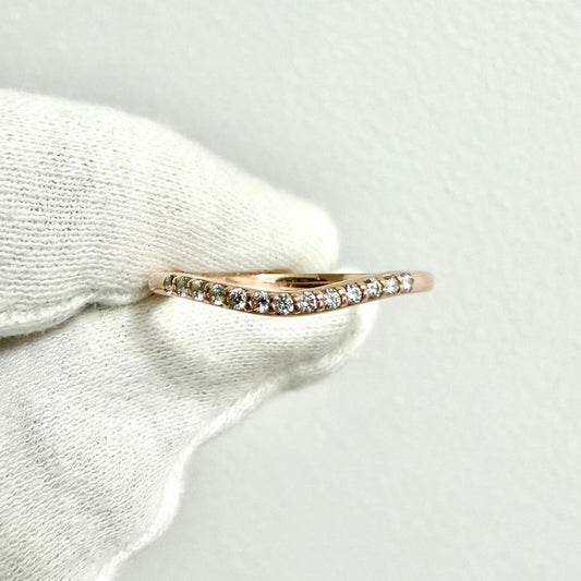 14 Karat Rose Gold 0.15 Carat Natural Diamond Band Ring - WeilJewelry
