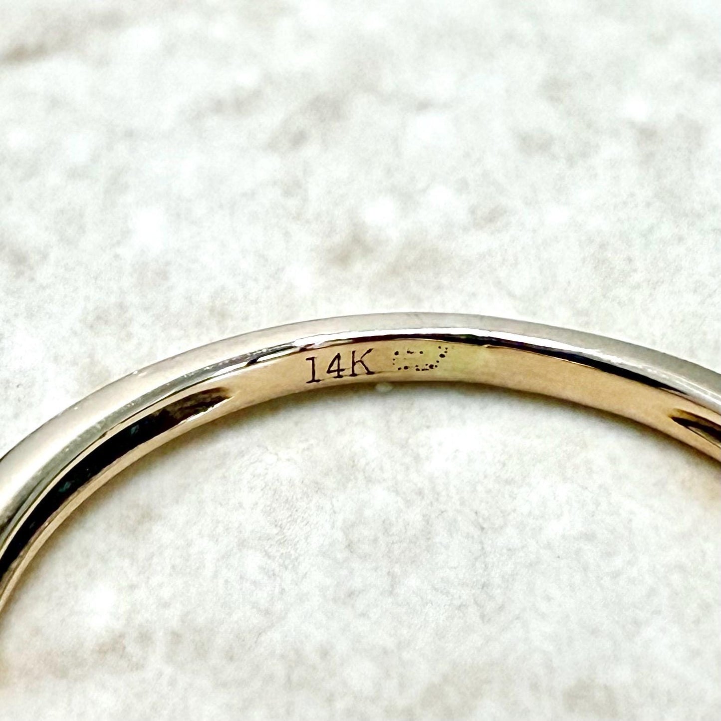 14 Karat Rose Gold 2 - Finger 0.62 Carat Natural Diamond Bar Ring - WeilJewelry