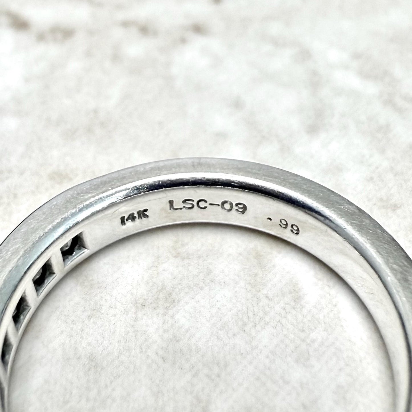 14 Karat White Gold 1 Carat Princess Cut Diamond Half Eternity Ring by THE LEO - WeilJewelry