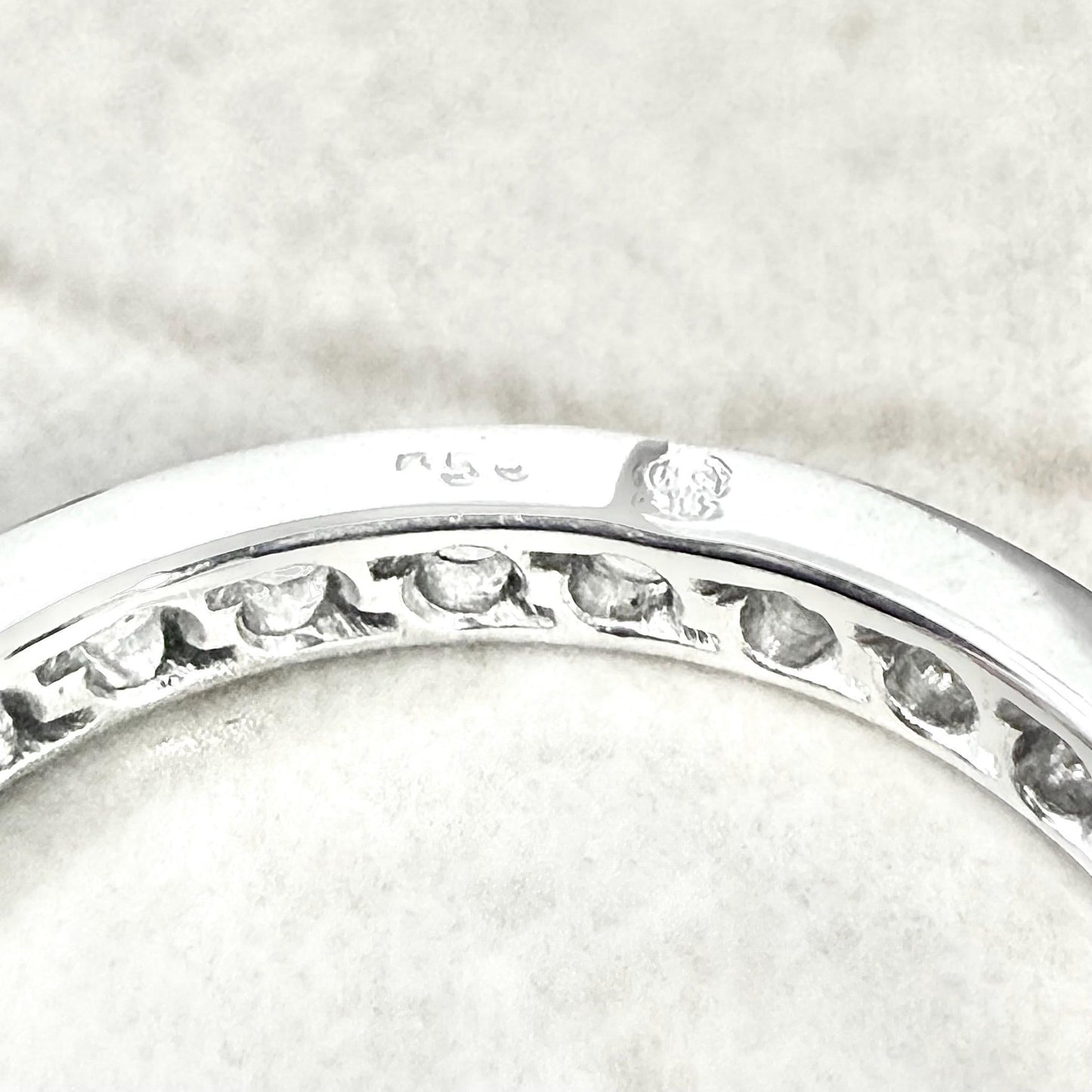 18K White Gold 0.75 Carat Natural Diamond Eternity Band Ring - WeilJewelry