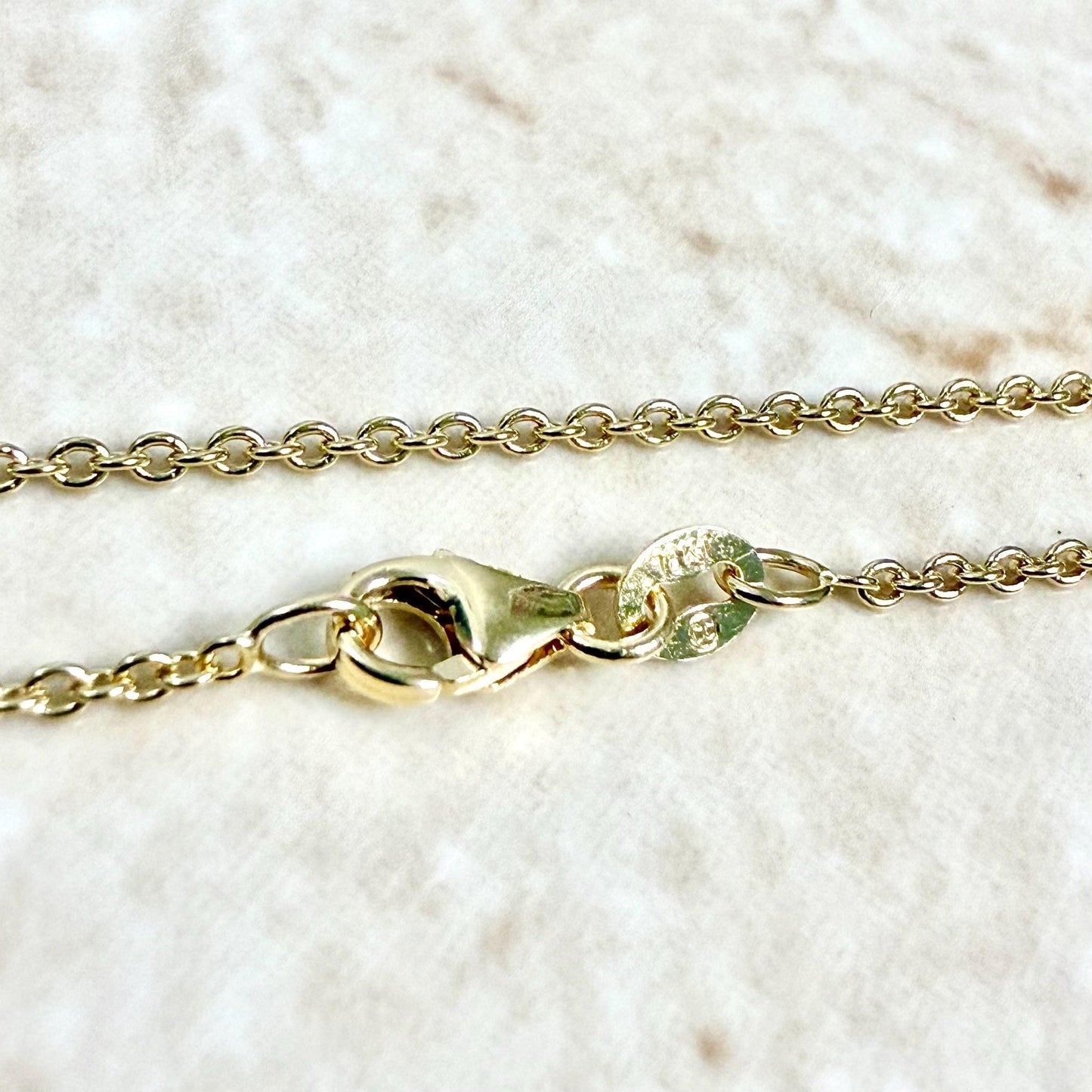 18K Yellow Gold 18 - Inch Rolo Cable Chain Necklace 1.5 MM - WeilJewelry