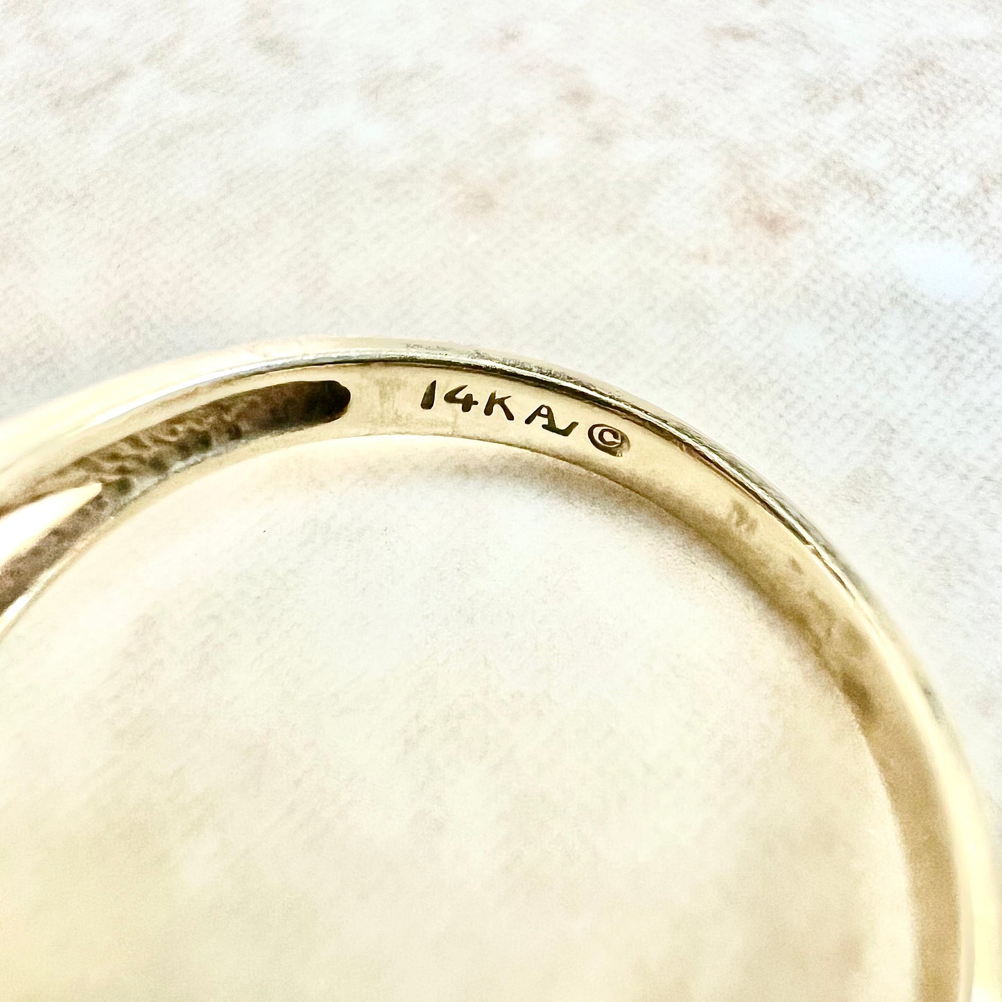 CLEARANCE 40% OFF - Vintage 14 Karat Yellow Gold Natural Opal & Diamond Cocktail Ring - WeilJewelry