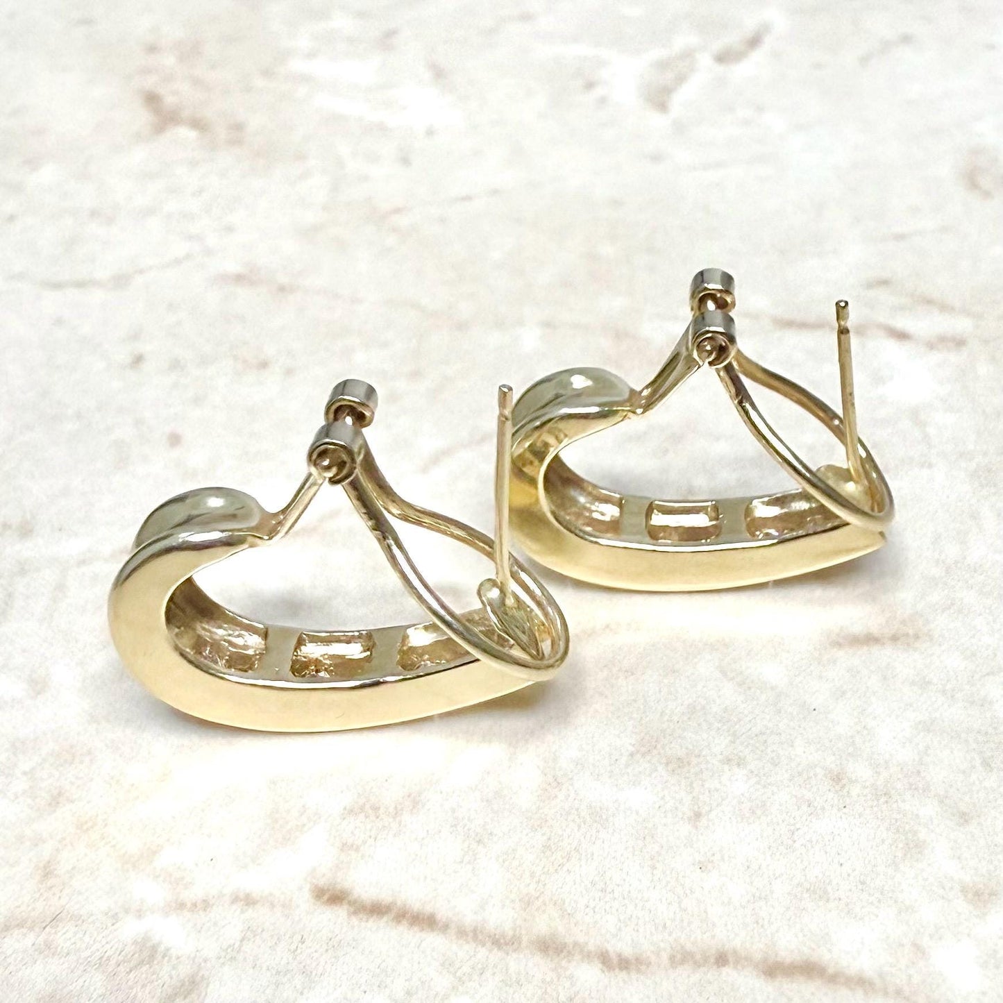 Fine 14 Karat Yellow Gold 1 Carat Diamond Huggie Earrings - WeilJewelry