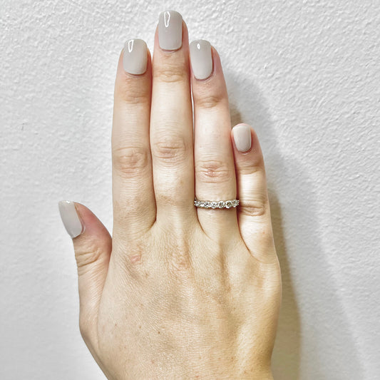 CLEARANCE 40% OFF - 14 Karat White Gold 0.75 Carat Graduated Diamond Seven - Stone Band Ring - WeilJewelry