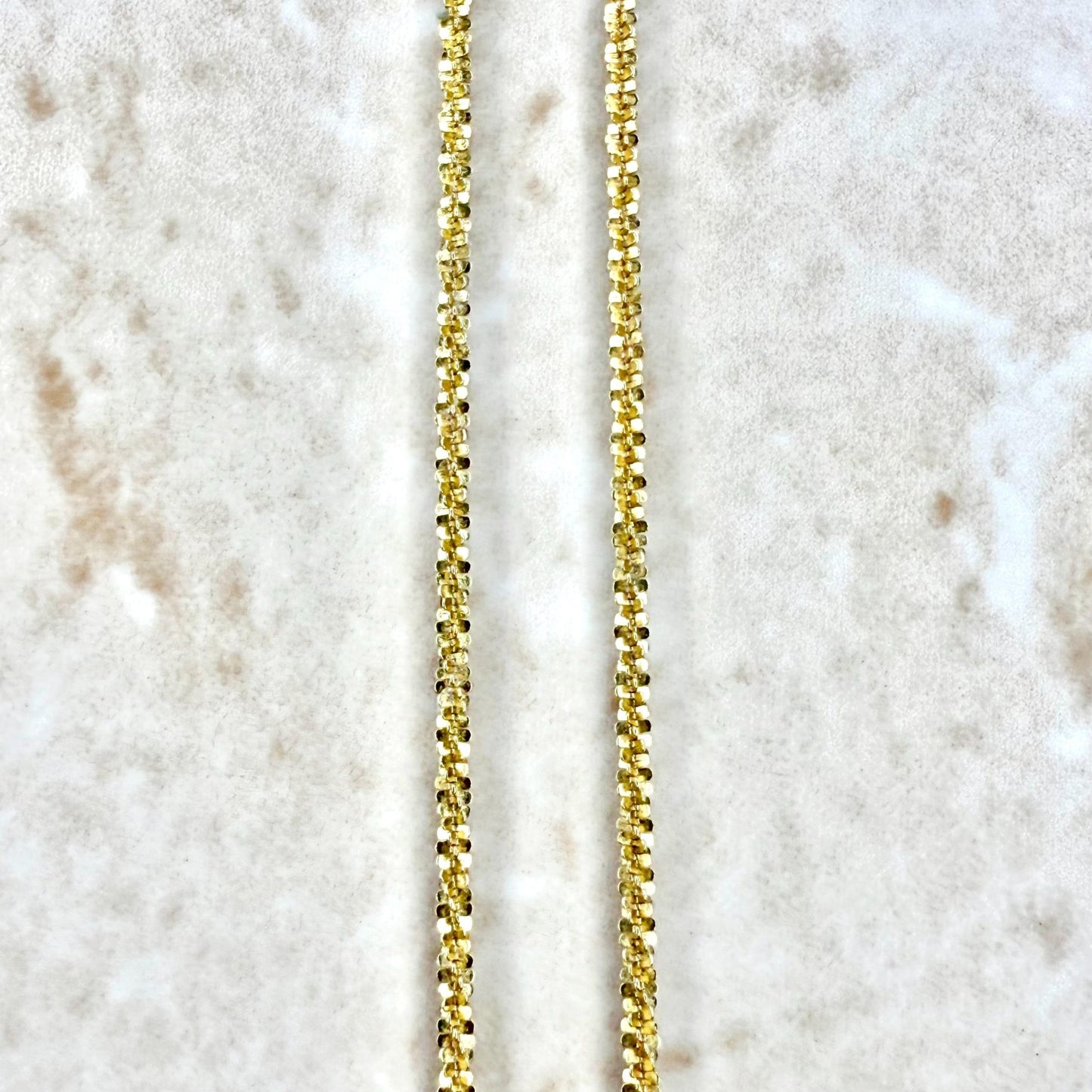 Italian 14 Karat Yellow Gold 18.25 - Inch Sparkle Chain Necklace - WeilJewelry