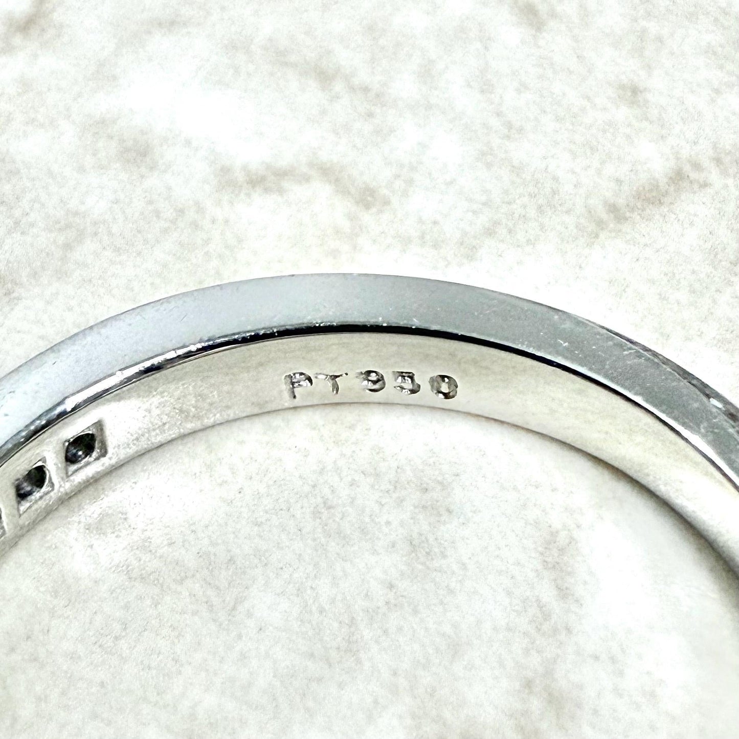 Platinum Channel - Set 0.25 Carat Princess Cut Diamond Band Ring - WeilJewelry