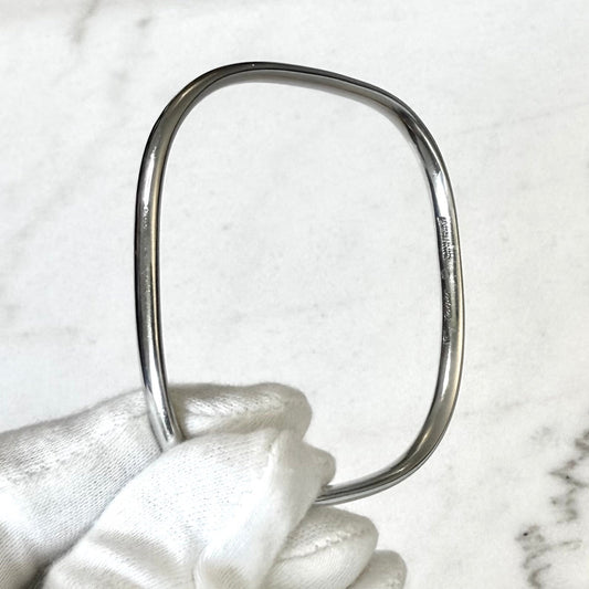 Rare Vintage Cartier Dinh Van 18K White Gold Bangle Bracelet - WeilJewelry