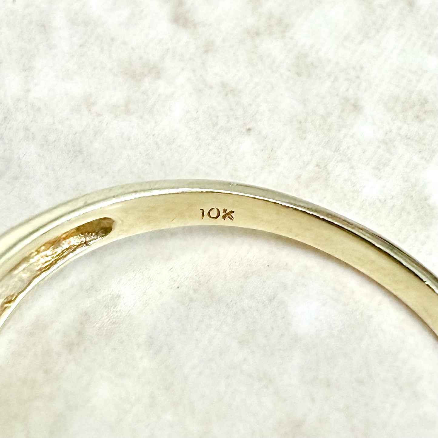 Vintage 10 Karat Two - Tone Diamond Crossover Ring - WeilJewelry