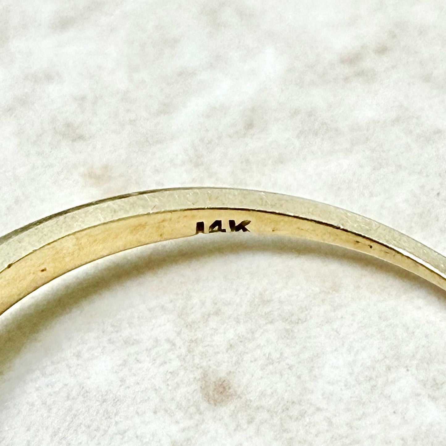 Vintage 14 Karat Gold 0.21 Carat Natural Diamond Solitaire Engagement Ring - WeilJewelry