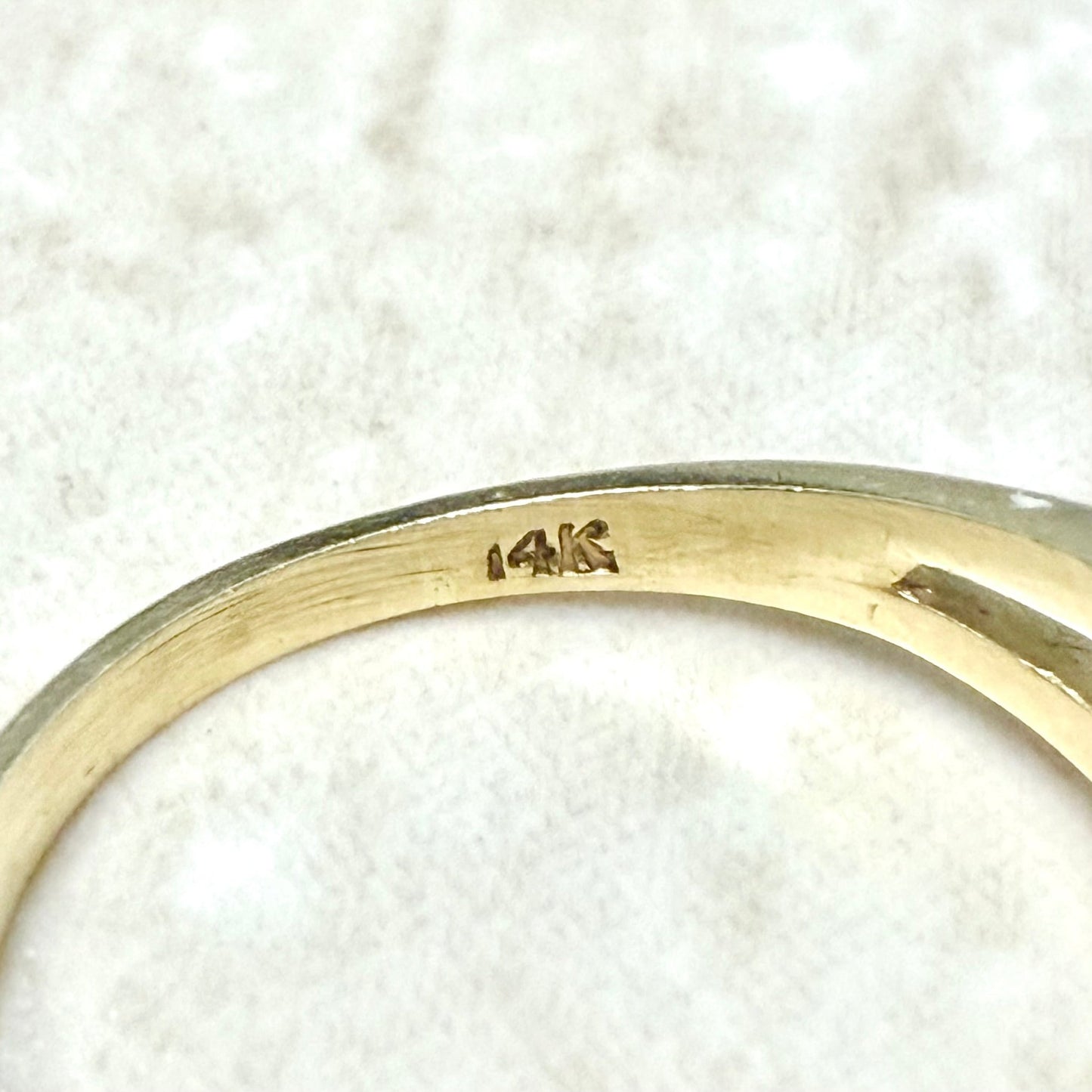 Vintage 14 Karat Two - Tone Gold Natural Diamond Cluster Ring - WeilJewelry