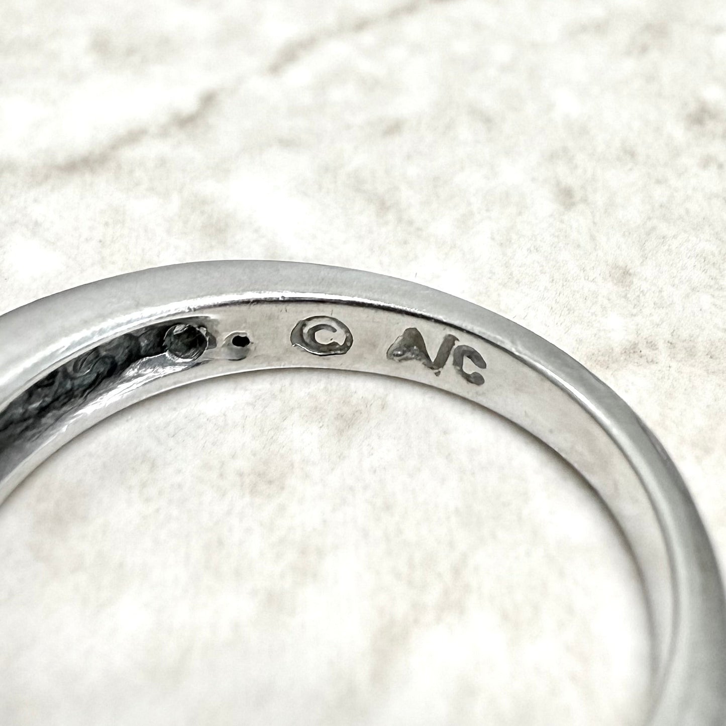 Vintage 14 Karat White Gold 1 Carat Graduated Diamond Half Eternity Ring - WeilJewelry