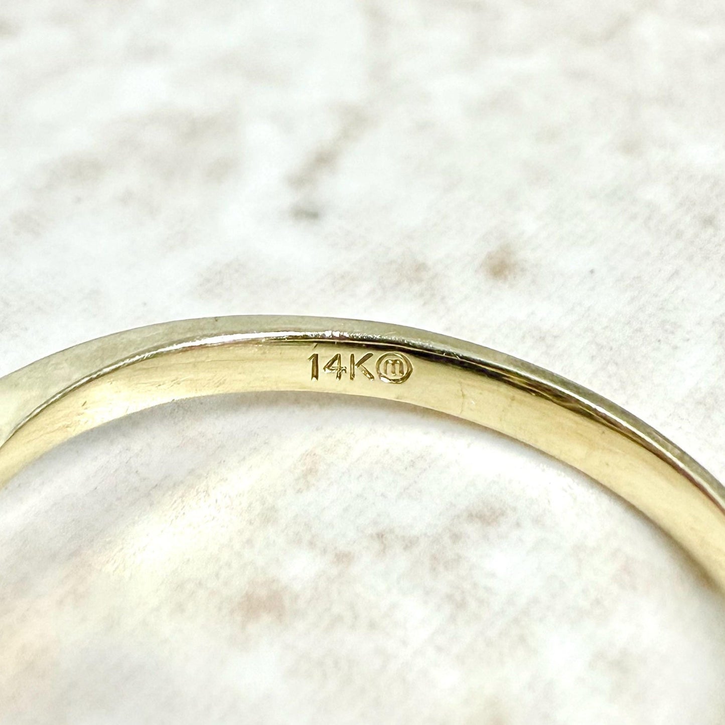 Vintage 14 Karat Yellow Gold Blue Sapphire & Diamond Cocktail Ring - WeilJewelry