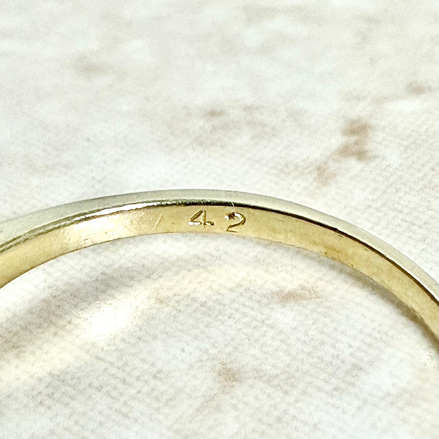 Vintage 14K Two - Tone Gold 0.42 Carat Diamond Solitaire Engagement Ring - WeilJewelry