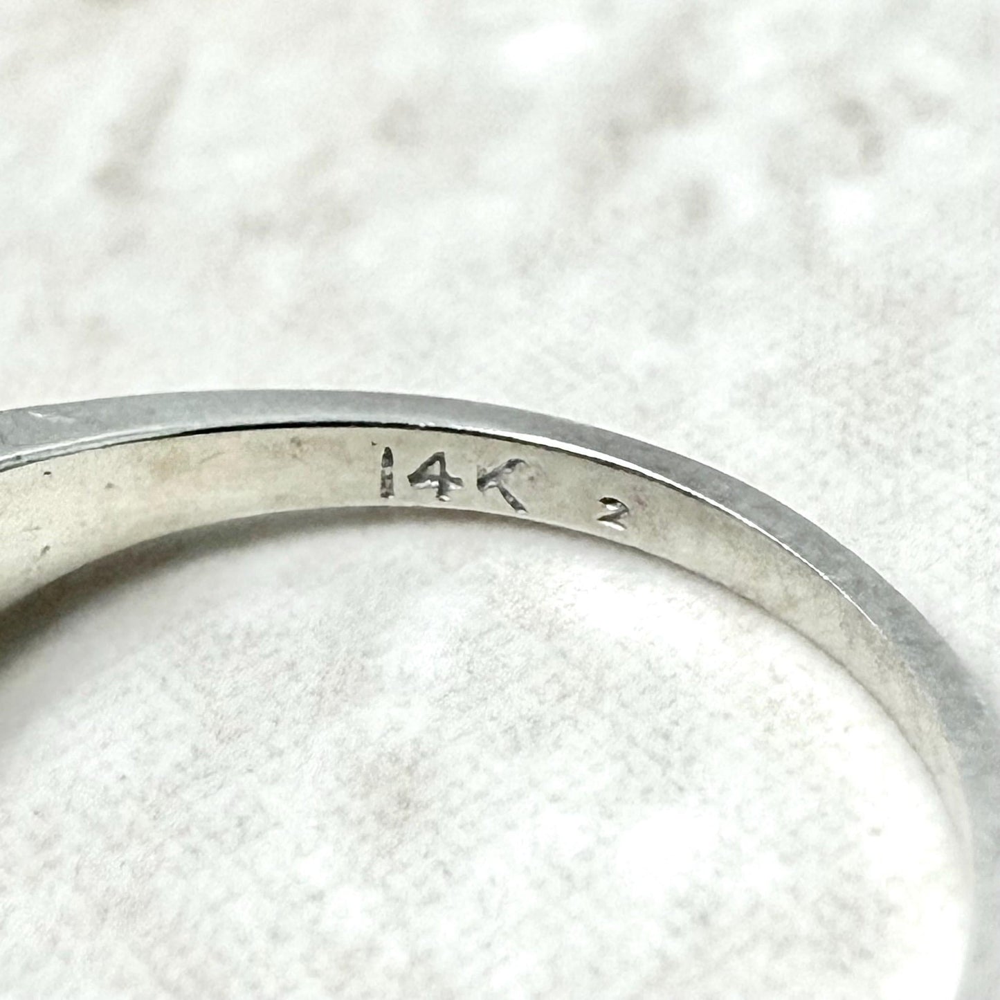 Vintage 1940’s 14 Karat White Gold 0.25 Carat Diamond Engagement Ring - WeilJewelry