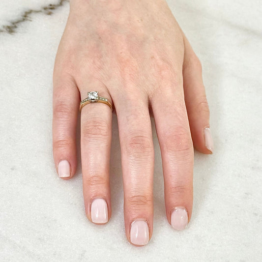 Vintage 1940’s 14K Gold 0.60 CT Diamond Solitaire Engagement Ring - WeilJewelry