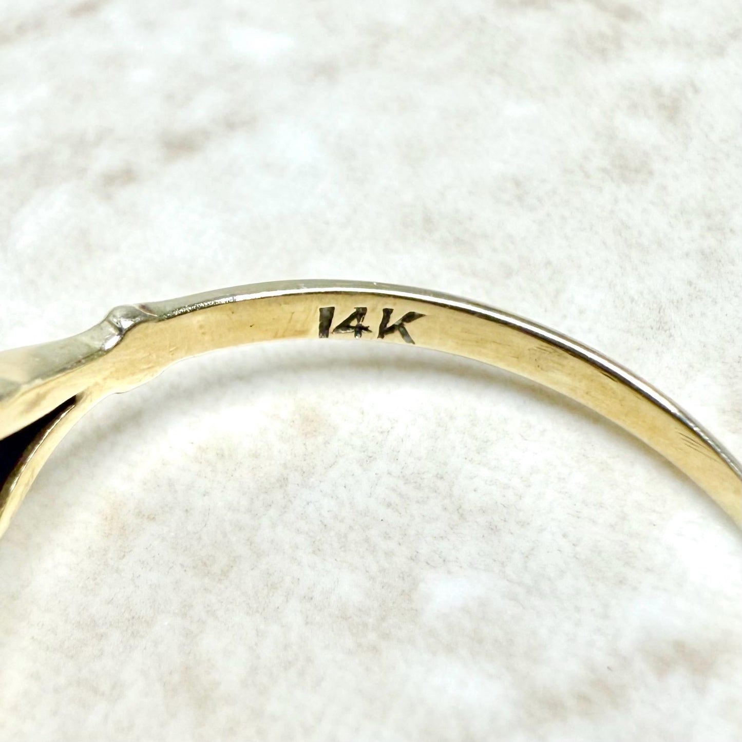 Vintage Art Deco 14K Yellow Gold 0.03 Carat Diamond Solitaire Ring - WeilJewelry