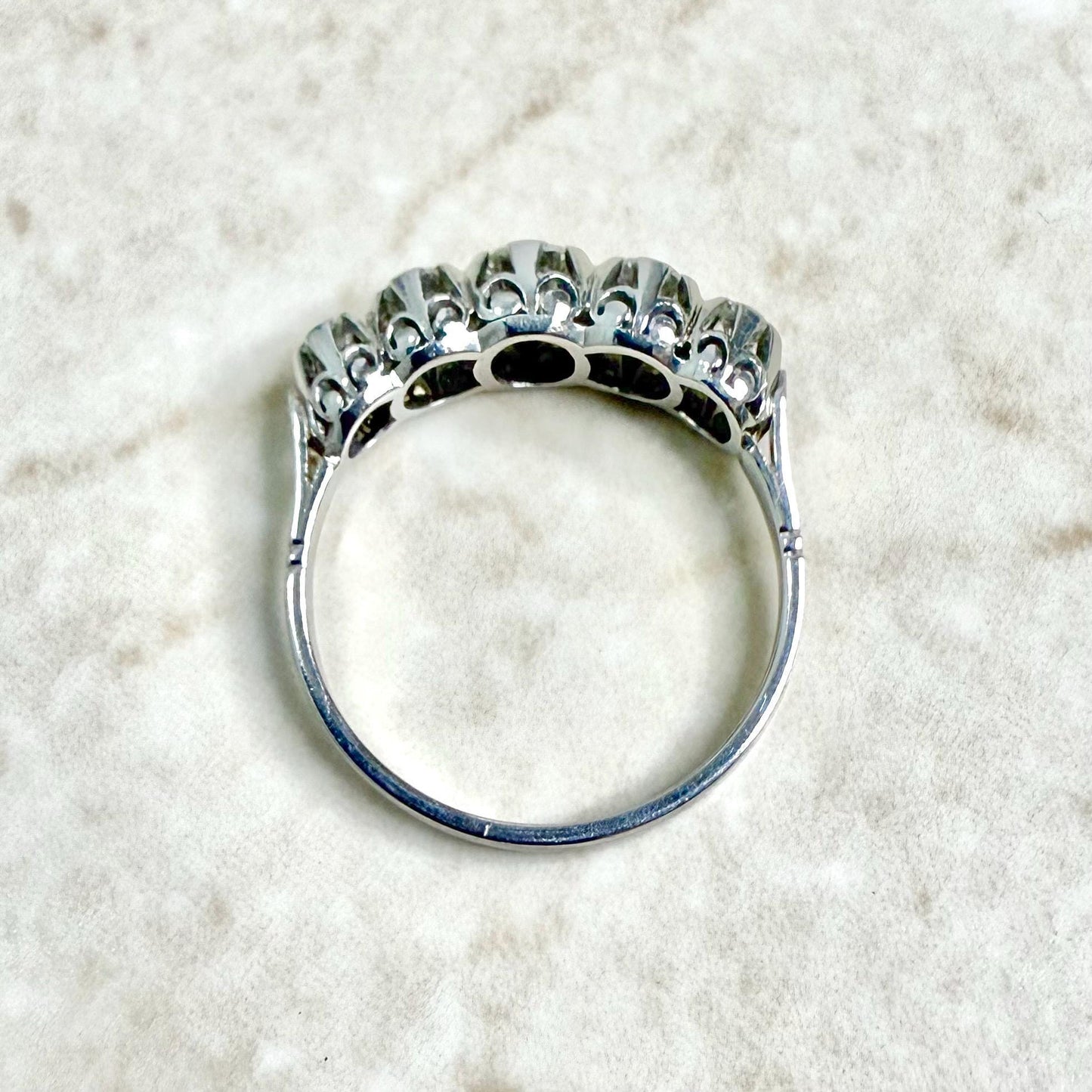Vintage Platinum 0.75 Carat Diamond 5 - Stone Ring - WeilJewelry