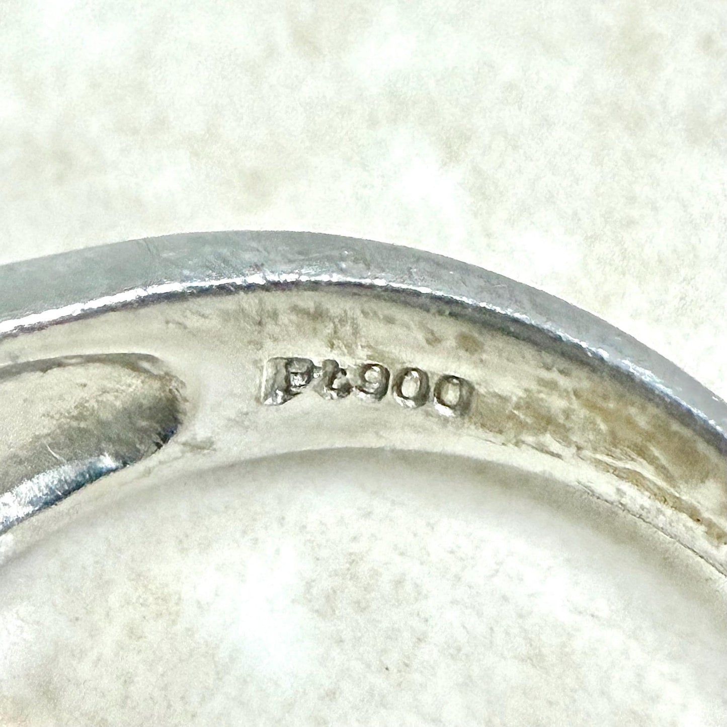 Vintage Platinum Natural Diamond & Ruby Band Ring - WeilJewelry