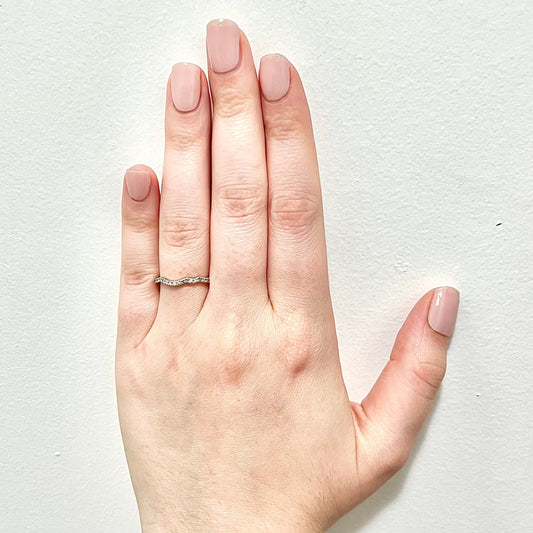 10 Karat White Gold Diamond Half Eternity Band Ring - WeilJewelry