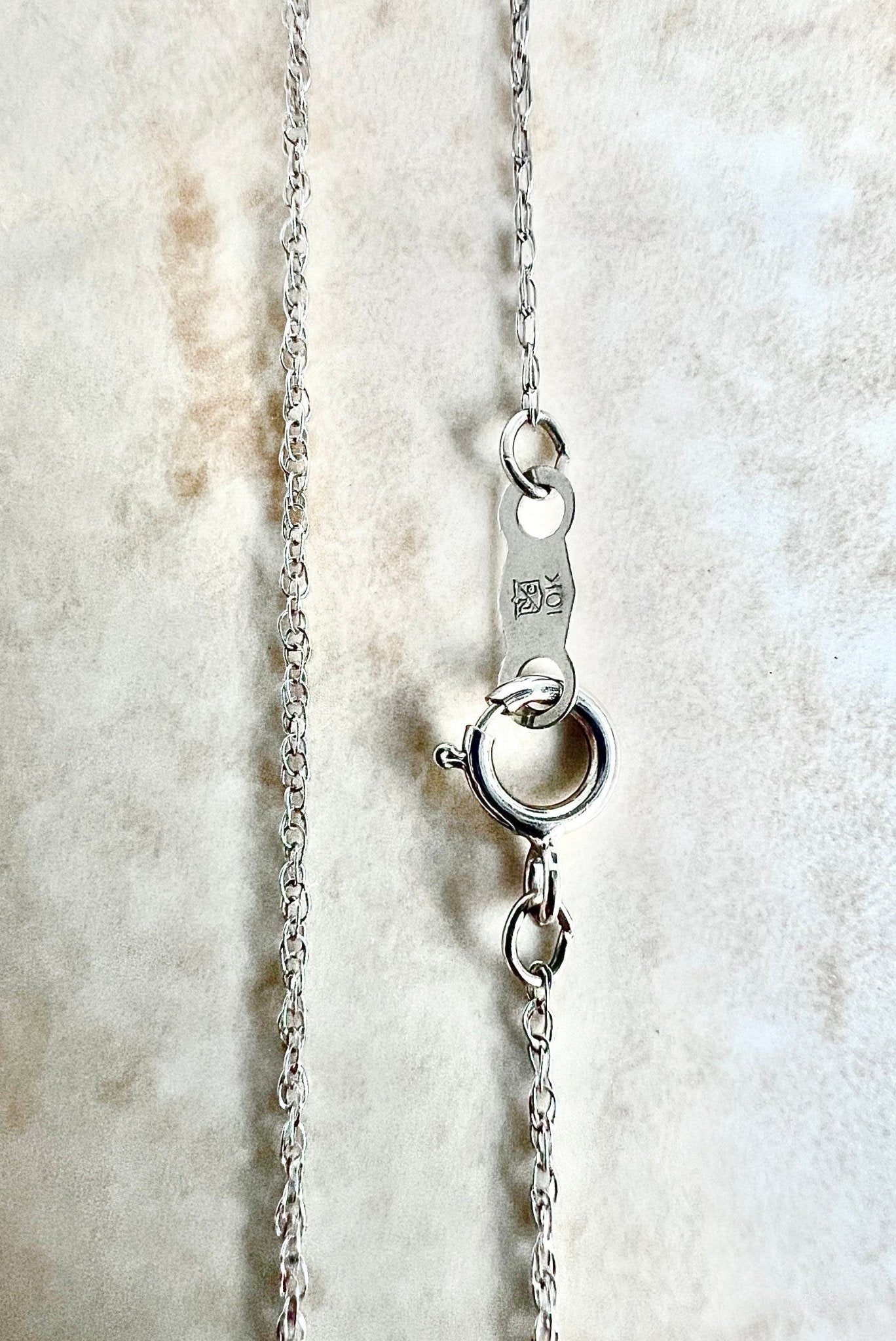 10 Karat White Gold Diamond & Ruby Circle Pendant Necklace - WeilJewelry