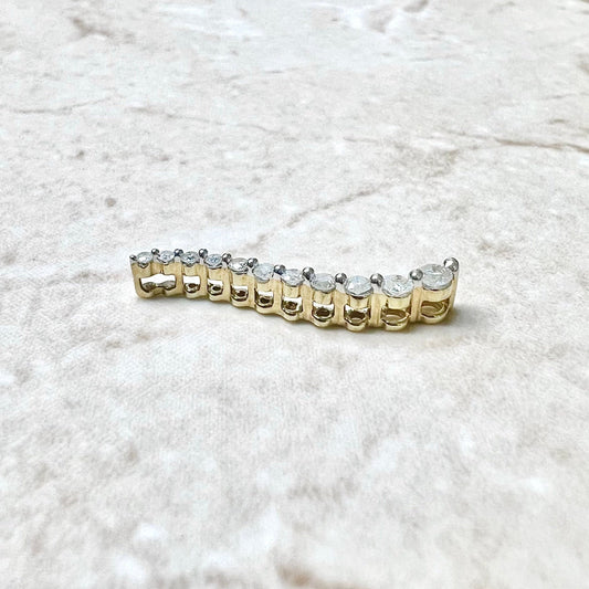 10 Karat Yellow Gold Graduated Diamond Pendant - WeilJewelry