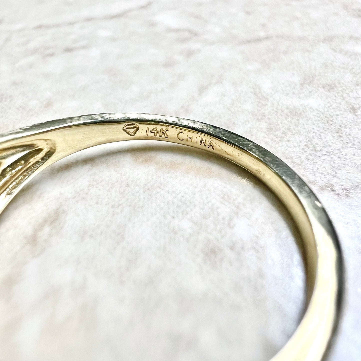 14 Karat Two - Tone Gold Natural Pink Sapphire Toi Et Moi Ring - WeilJewelry