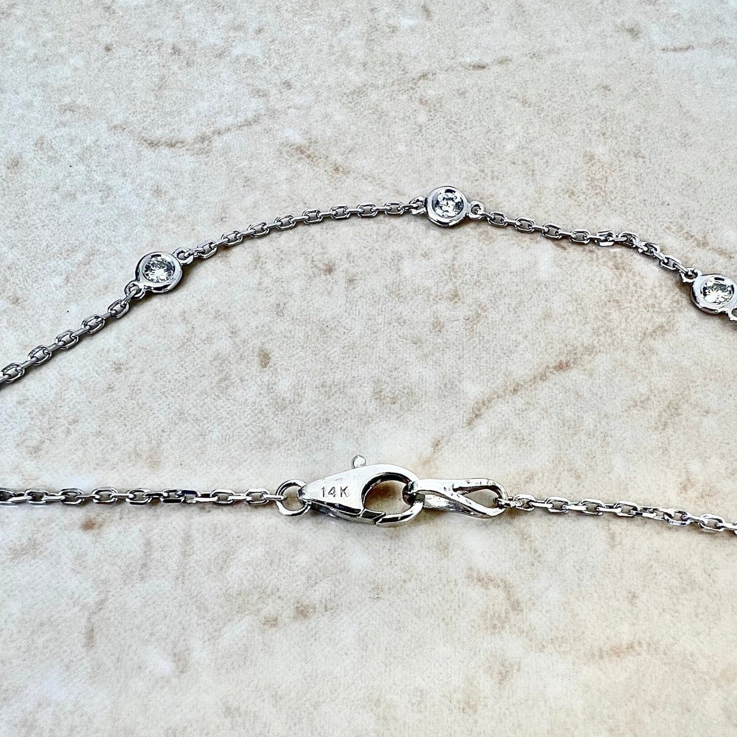 14 Karat White Gold 0.25 Carat Diamond By The Yard Bracelet - WeilJewelry