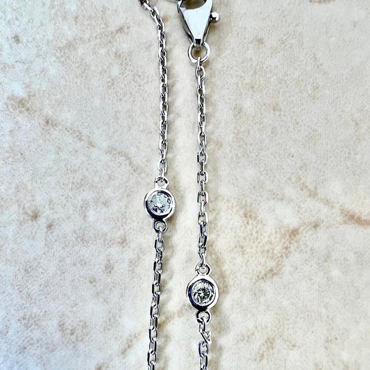 14 Karat White Gold 0.35 Carat Diamond By The Yard Bracelet - WeilJewelry
