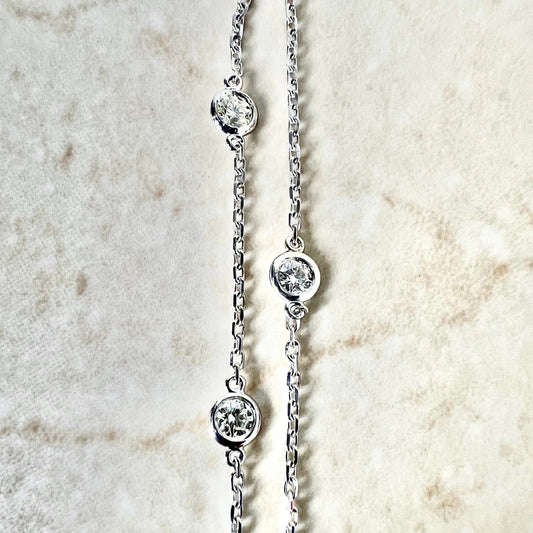 14 Karat White Gold 0.45 Carat Diamond By The Yard Bracelet - WeilJewelry