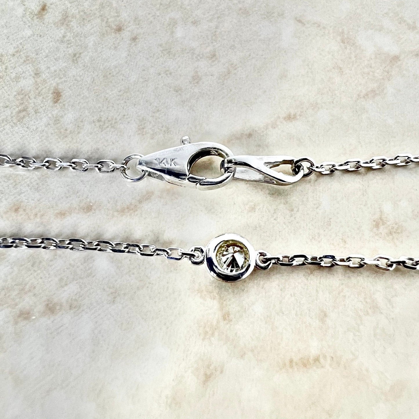 14 Karat White Gold 0.50 Carat Diamond By The Yard Bracelet - WeilJewelry