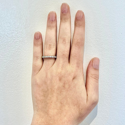 14 Karat White Gold 1.50 Carat Diamond Eternity Band Ring - WeilJewelry