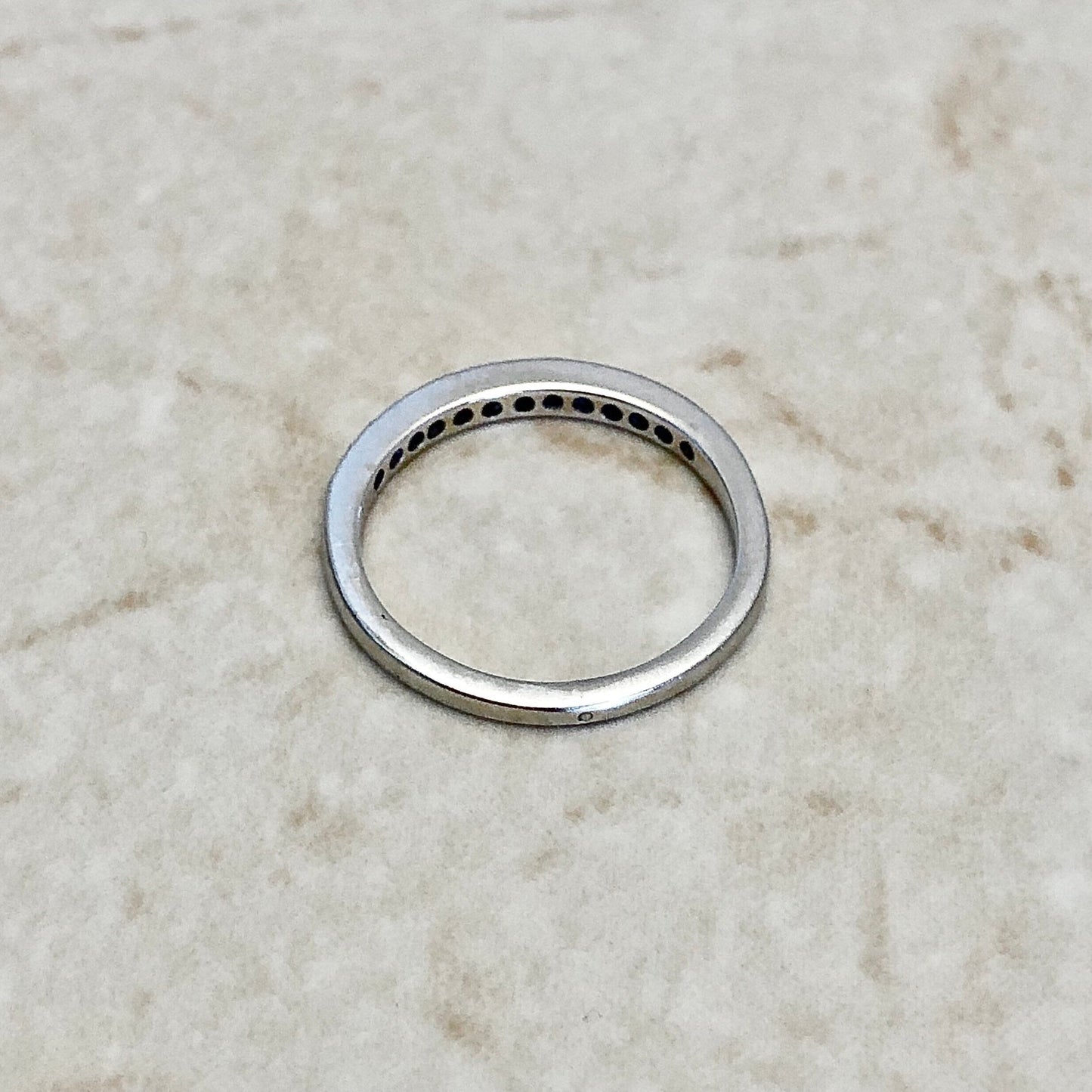 14 Karat White Gold Half Eternity Diamond Band Ring - WeilJewelry