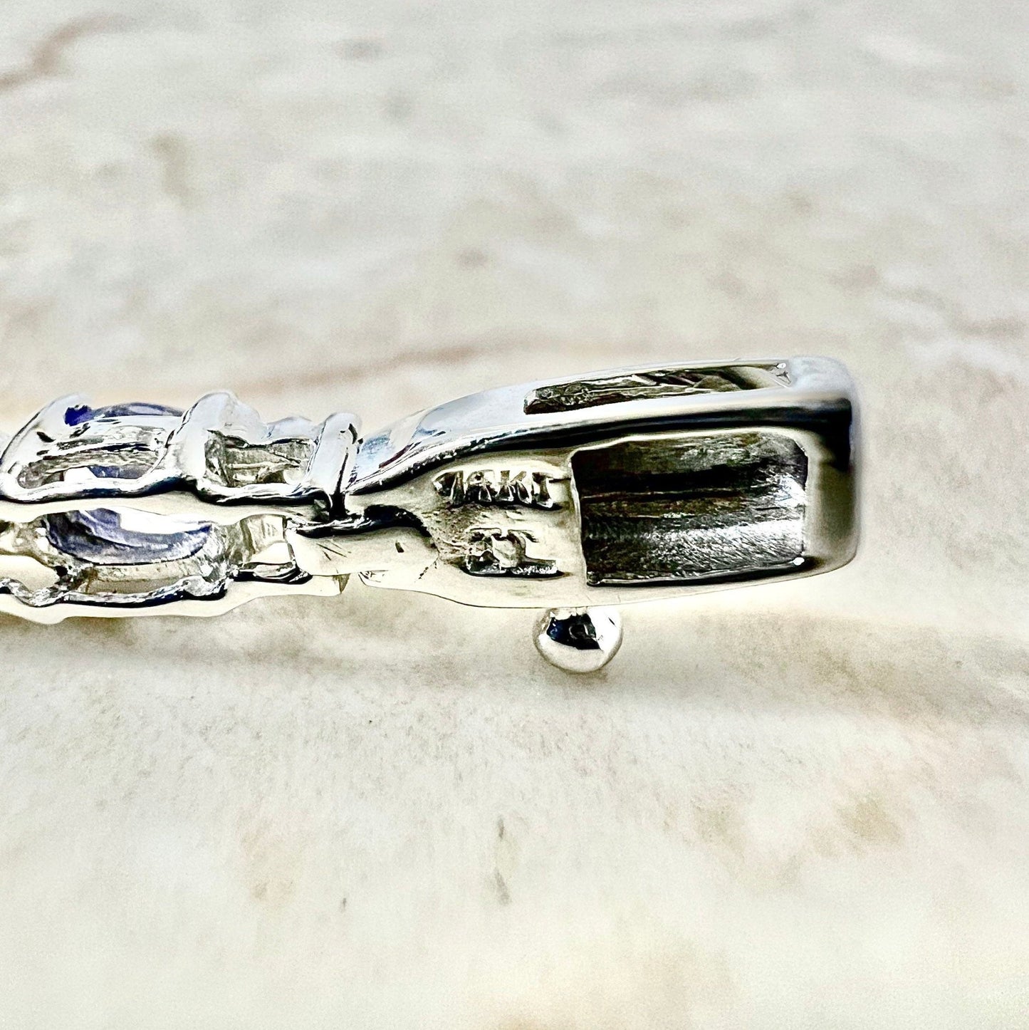 14 Karat White Gold Tanzanite & Diamond Bracelet - WeilJewelry