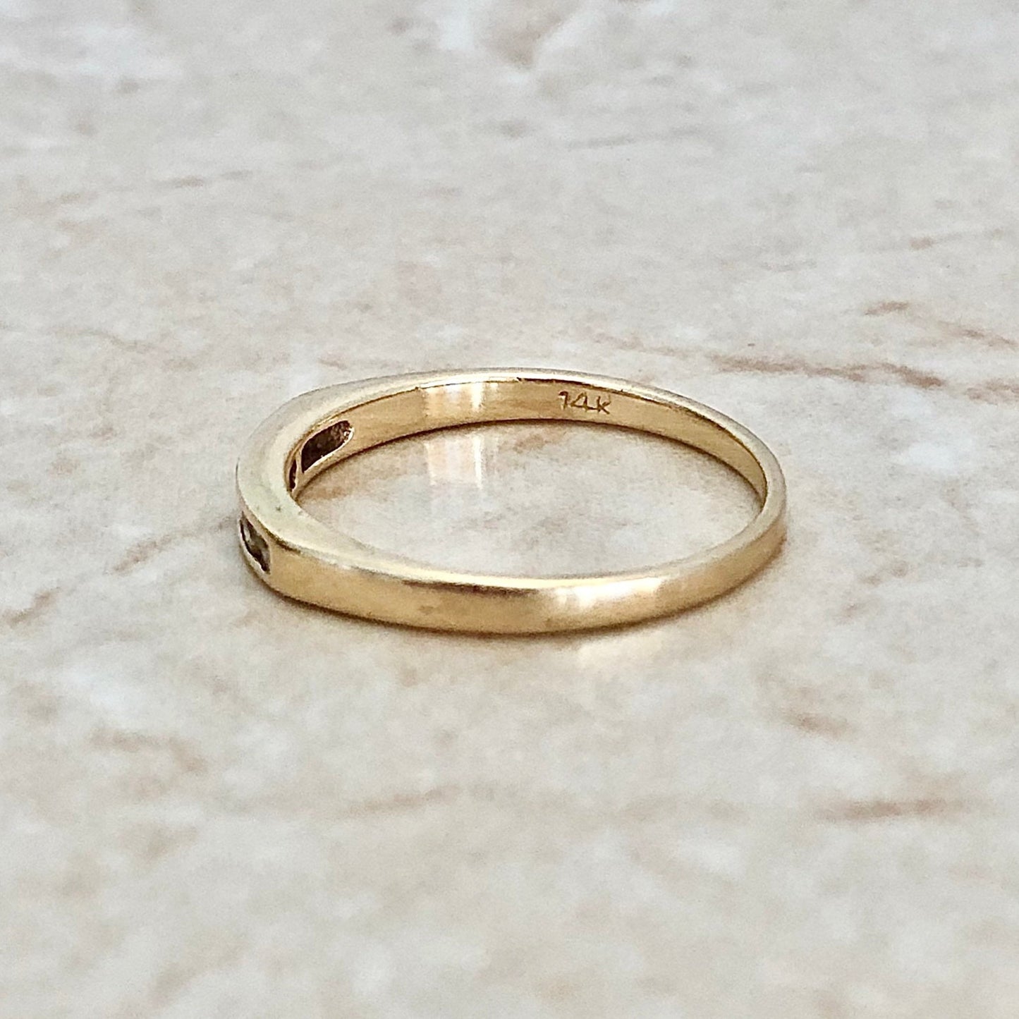 CLEARANCE 40% OFF - 14 Karat Yellow Gold 0.15 Carat Diamond Band Ring - WeilJewelry