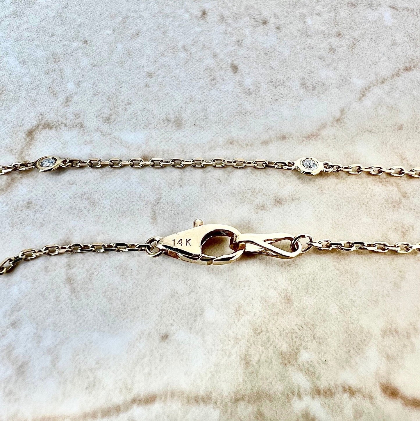 14 Karat Yellow Gold 0.15 Carat Diamond By The Yard Bracelet - WeilJewelry