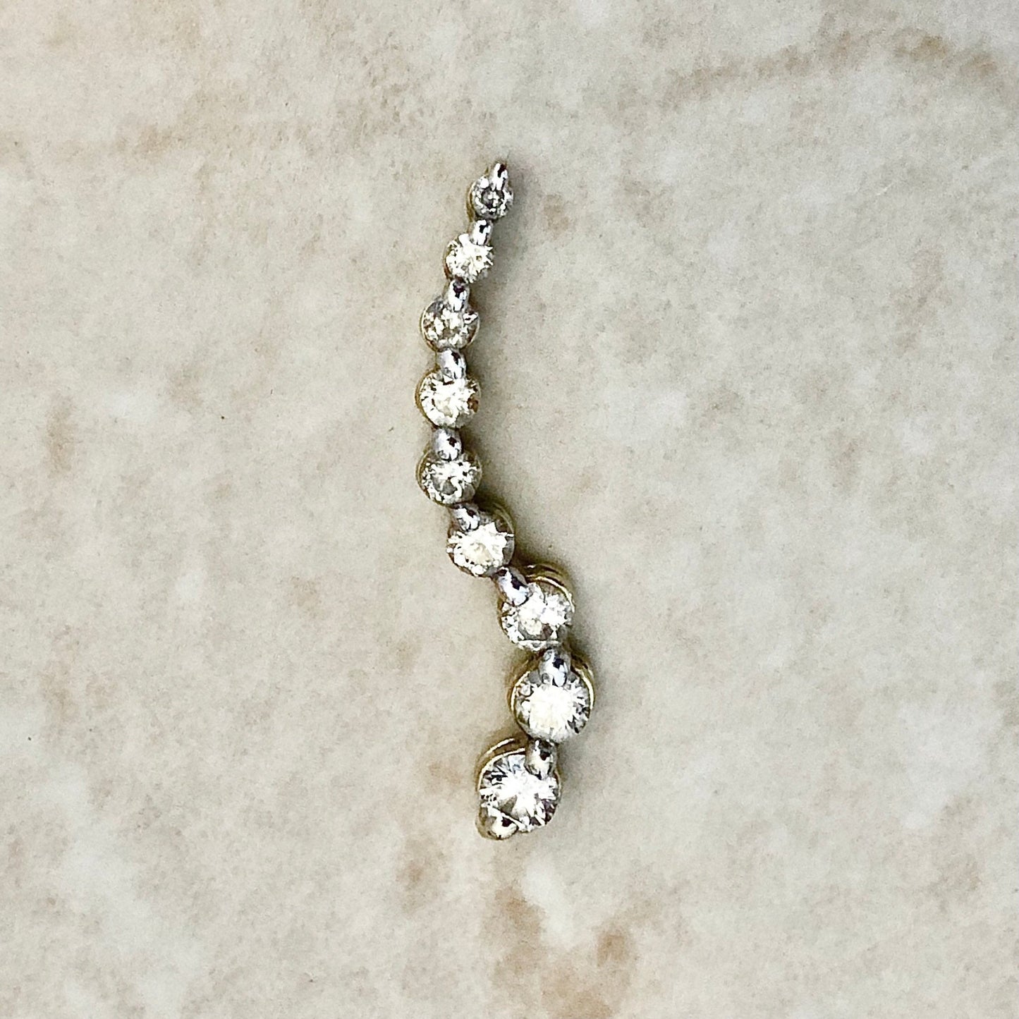 14 Karat Yellow Gold 1/2 Carat Graduated Diamond Pendant - WeilJewelry