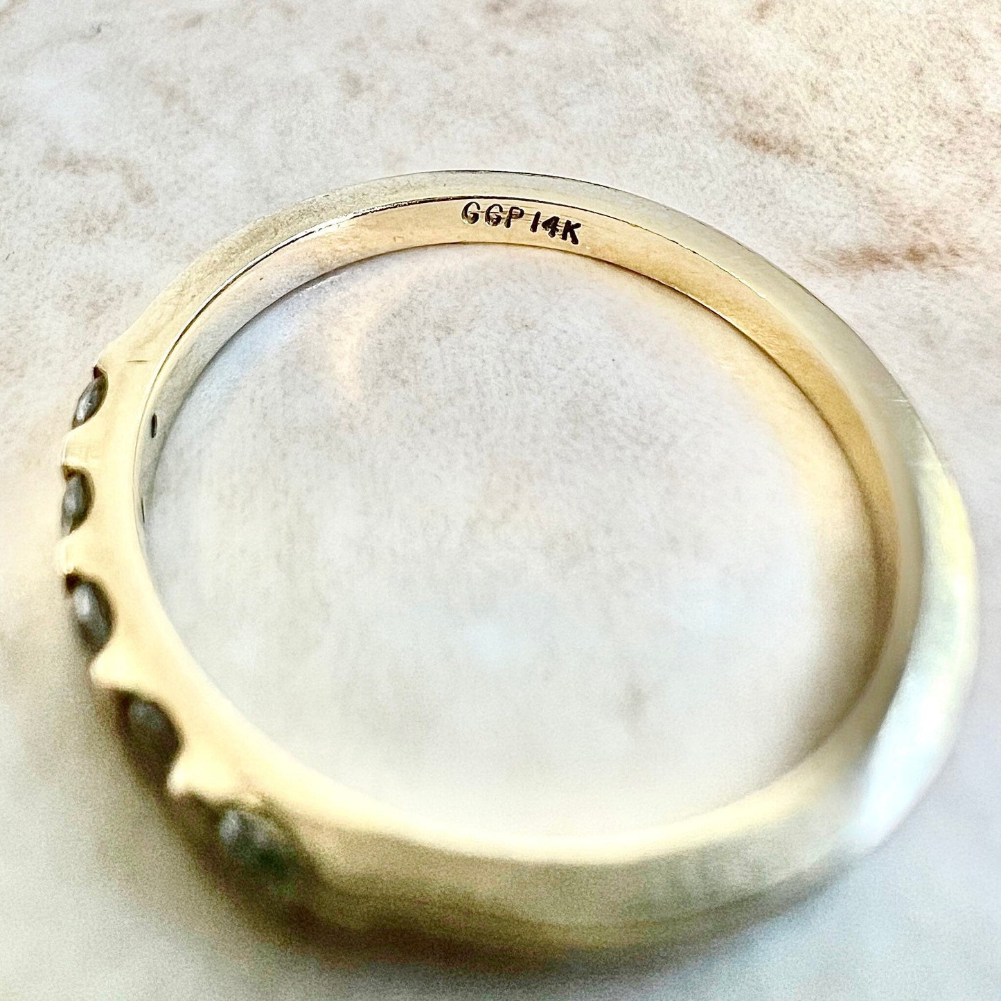 14 Karat Yellow Gold 1/4 Carat Diamond Five - Stone Band Ring - WeilJewelry