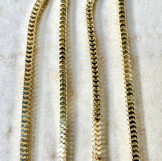 14 Karat Yellow Gold 19 Inches Box Chain Necklace - WeilJewelry