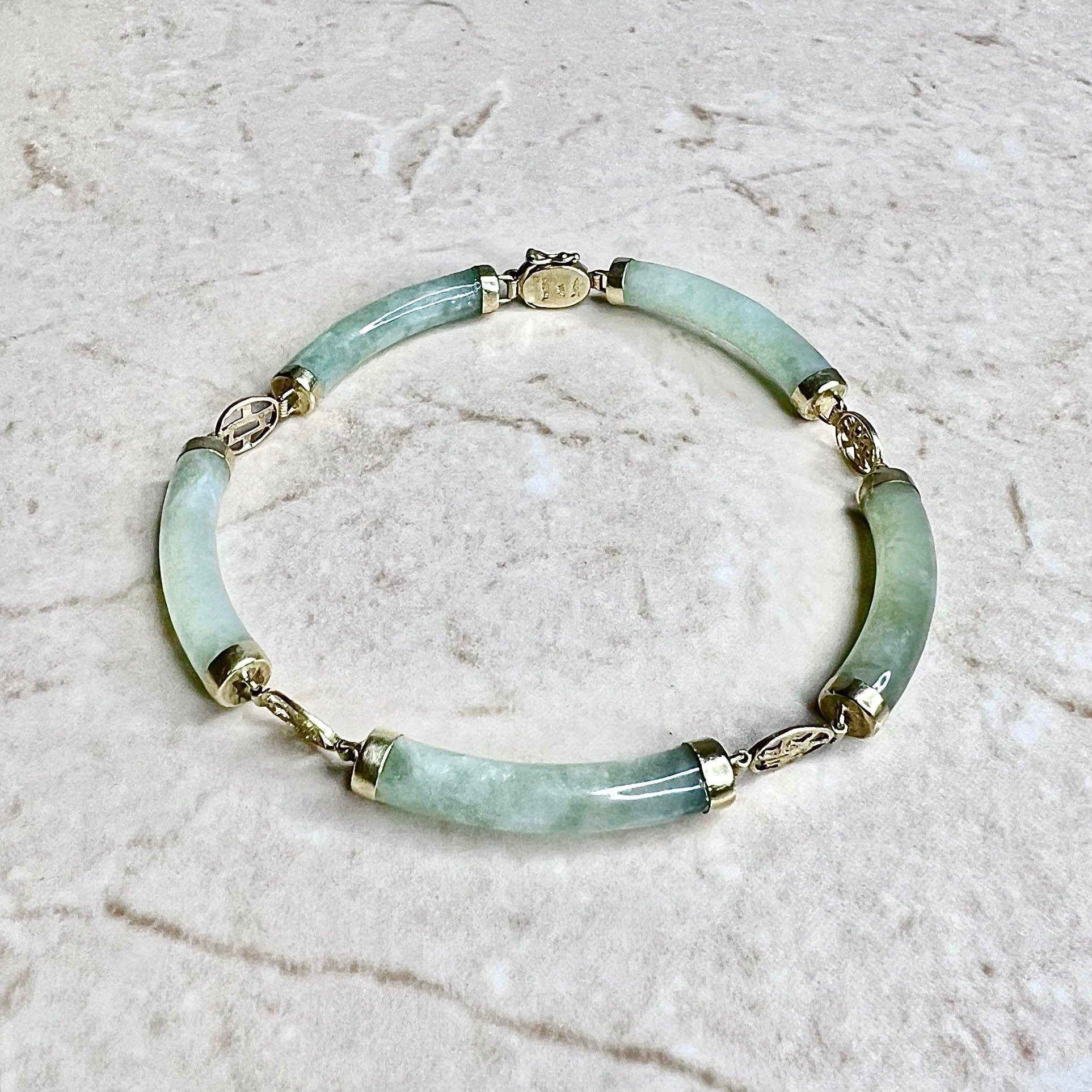 14k gold shop jade bracelet