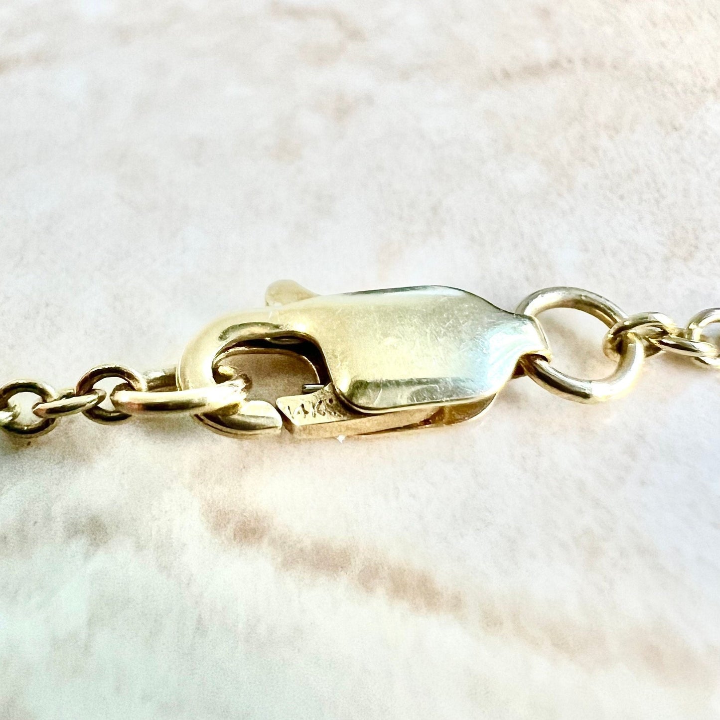 16.25 Inch 14 Karat Yellow Gold Cable Chain Necklace - WeilJewelry