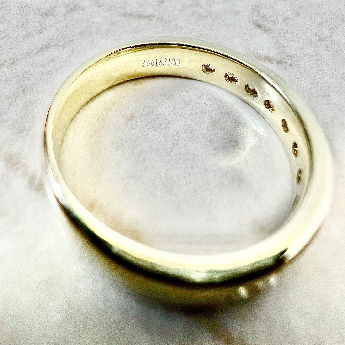 18 Karat Yellow Gold 1/2 Carat Diamond Half - Eternity Band Ring - WeilJewelry