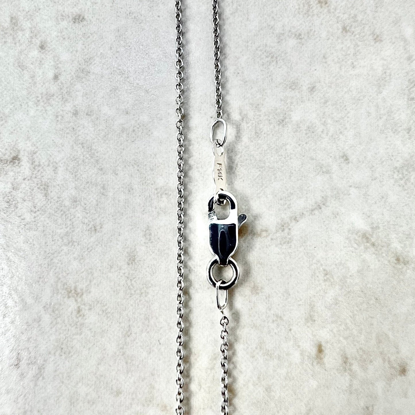 Classic 14 Karat White Gold Cable Chain Necklace - WeilJewelry