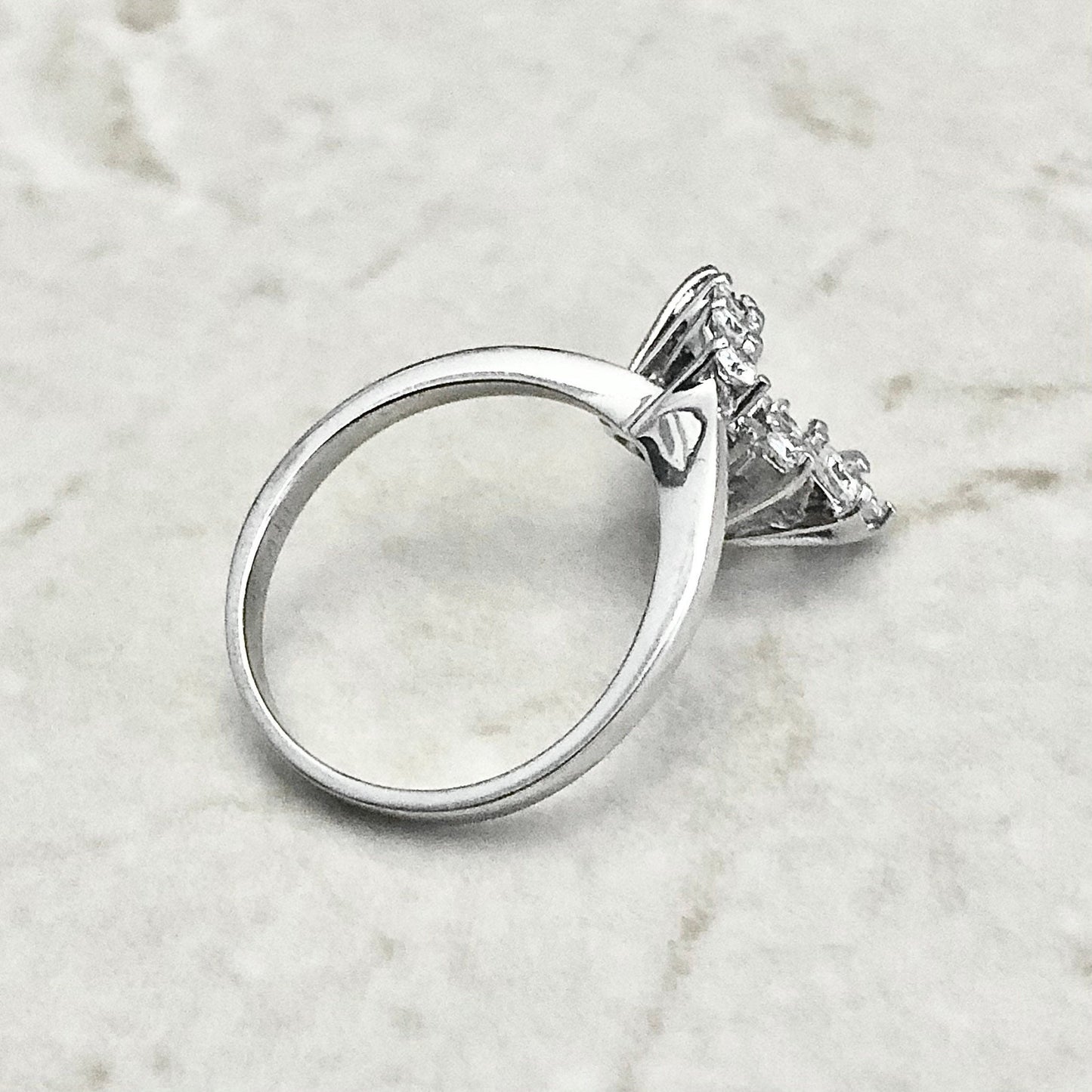 CLEARANCE 40% OFF - Fine 18 Karat White Gold 0.65 Carat Diamond Heart Ring - WeilJewelry