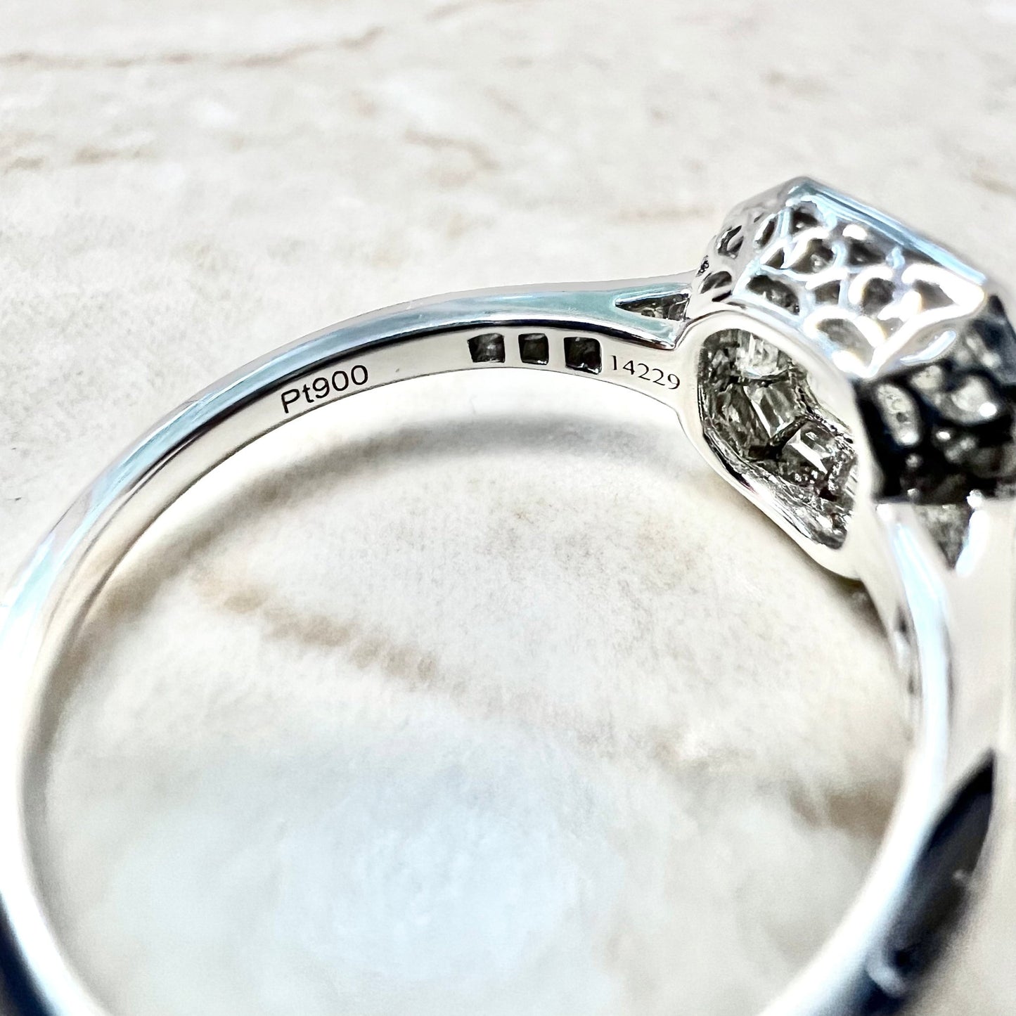 Fine Art Deco Style Handcrafted Platinum 0.53 Carat Asscher Cut Diamond Halo Engagement Ring (GIA) - WeilJewelry