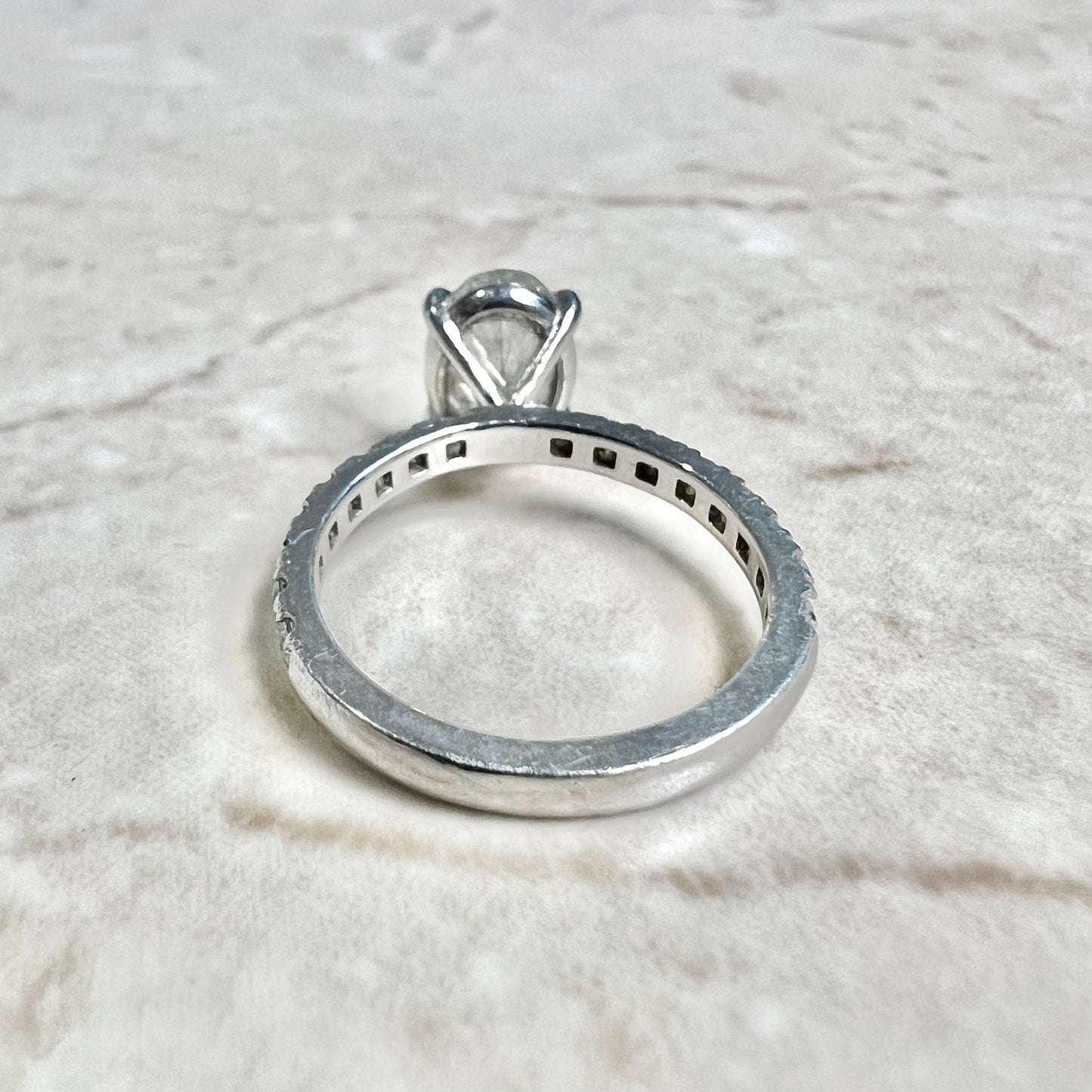 GIA Certified 1.50 Carat Oval Diamond Engagement Ring In Platinum - WeilJewelry