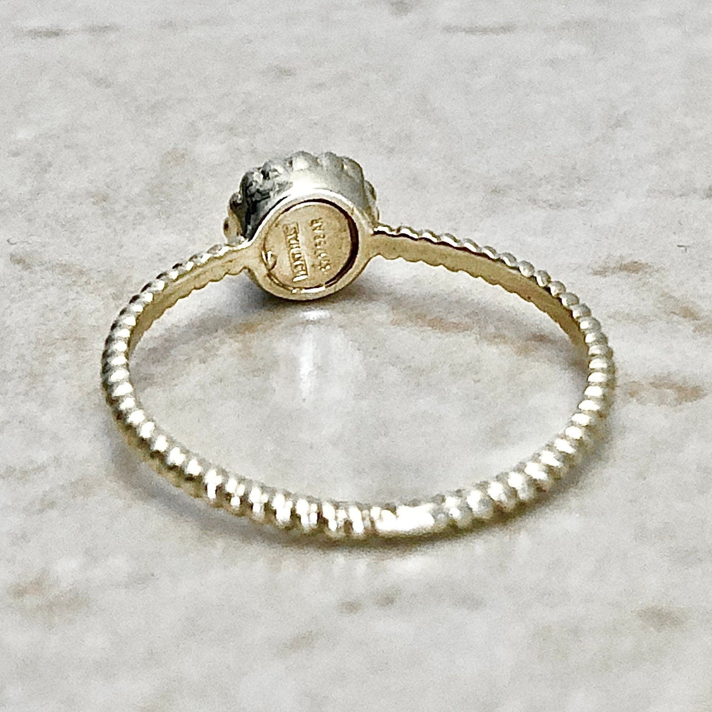 Italian 14 Karat Yellow Gold Moonstone Ring - WeilJewelry