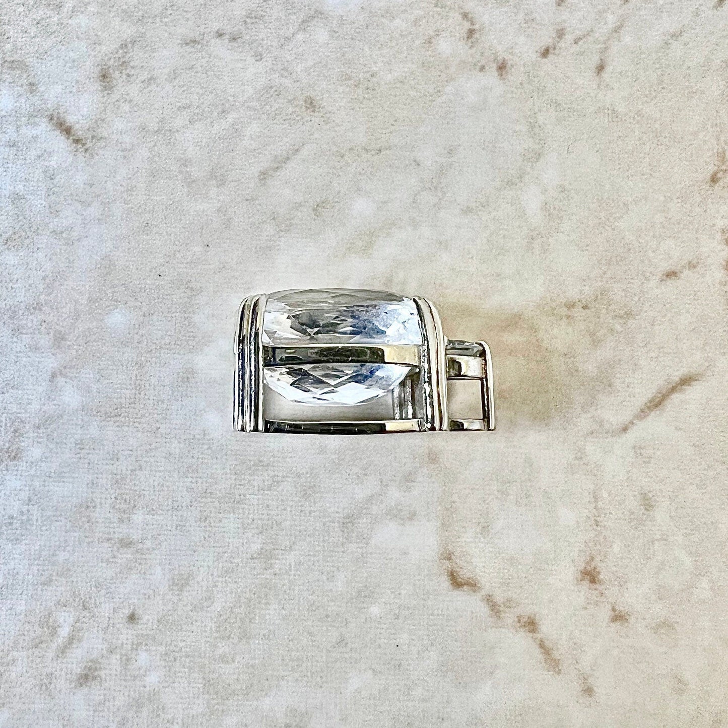 Large 14 Karat White Gold Very Light Pink Elongated Oval Kunzite Spodumene & Diamond Pendant - WeilJewelry