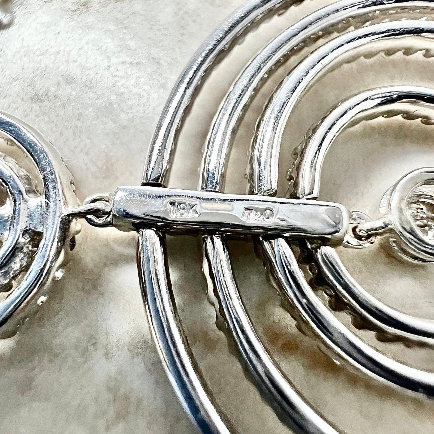 Large 18 Karat White Gold 3 Carats Pavé Diamond Hamsa Necklace - WeilJewelry