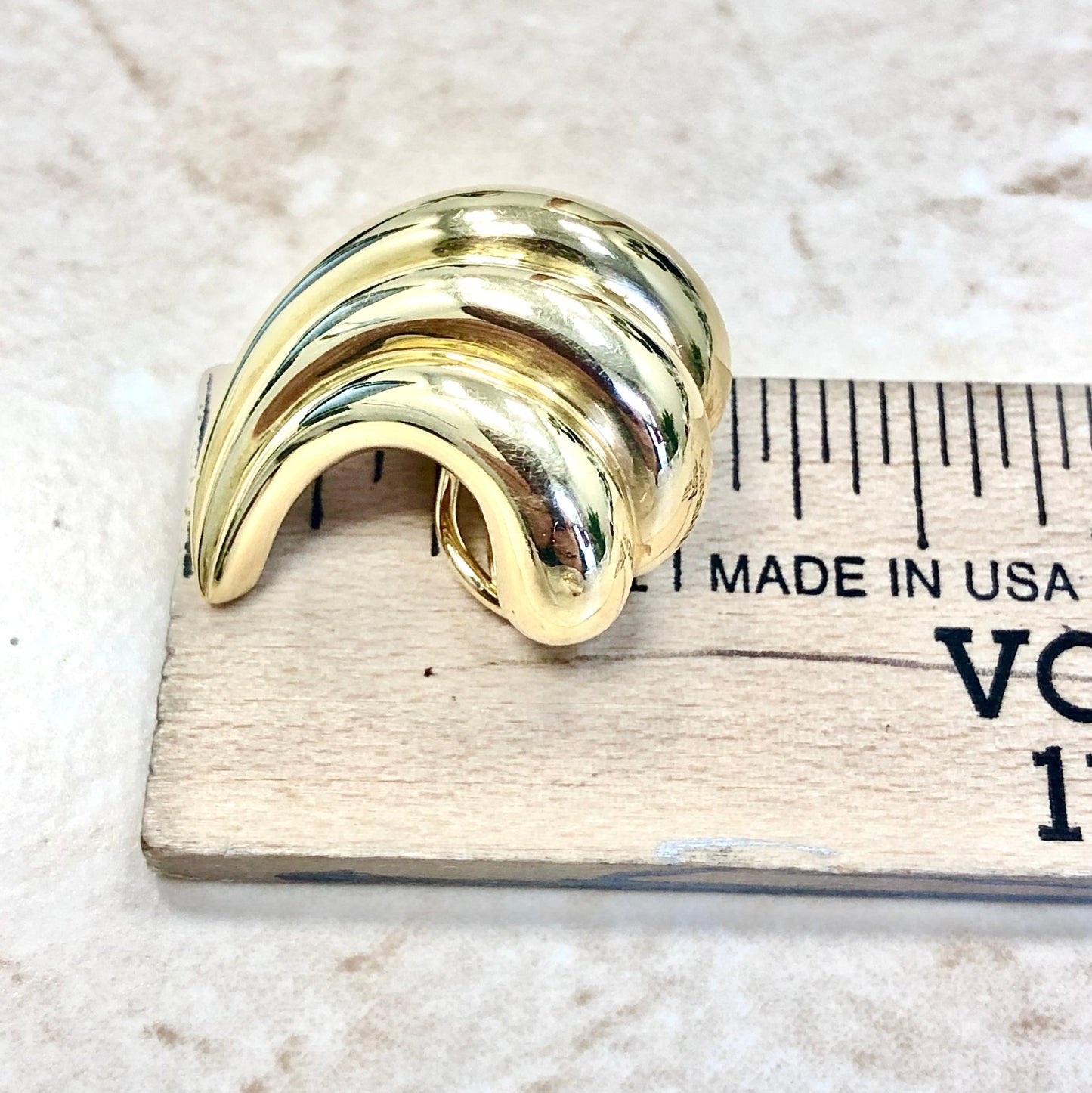 Large Vintage 18 Karat Yellow Gold Earrings - WeilJewelry