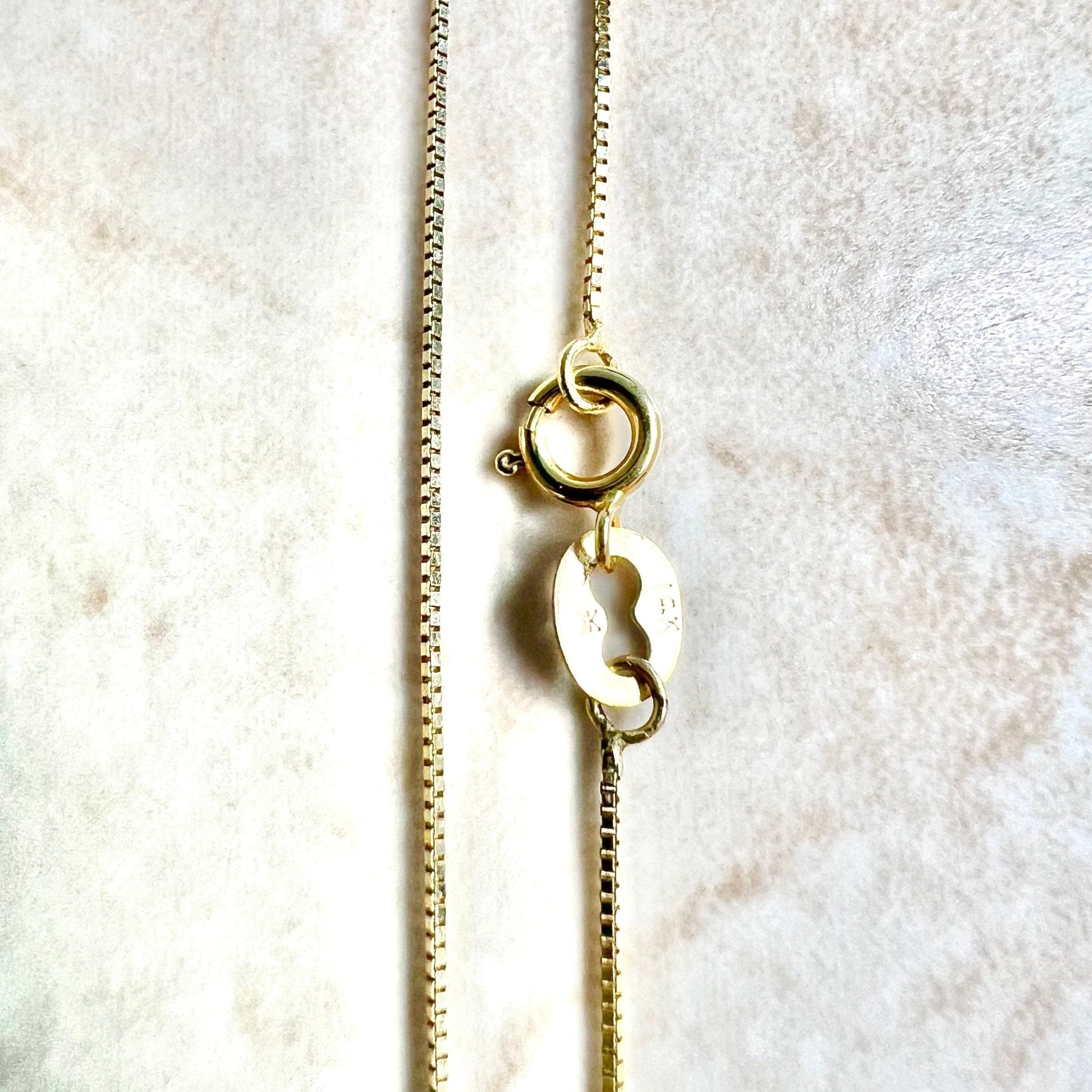 Lightweight 16 Inch 14 Karat Yellow Gold Box Chain Necklace
